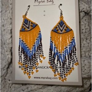 Handcrafted beaded earrings